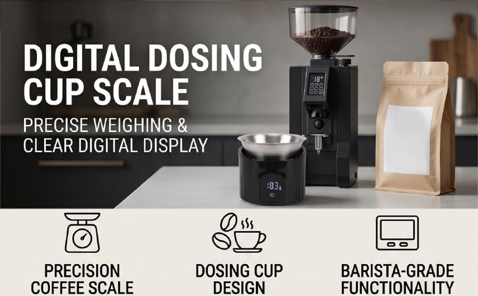 Yosoo Digital Dosing Cup Coffee Scale, 0.2g-500g with 0.1g Precision and 100ml - Image 5