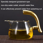 YUDIZWS Lazy Kungfu Drip Teapot,Heat Resistant Tea Set,Sturdy High Borosilicate Glass Teapot,Magnetic Water Diversion Semi-Automatic Teapot Set Magic Tea Set of Holiday Gifts,B dragon tea set - Image 6