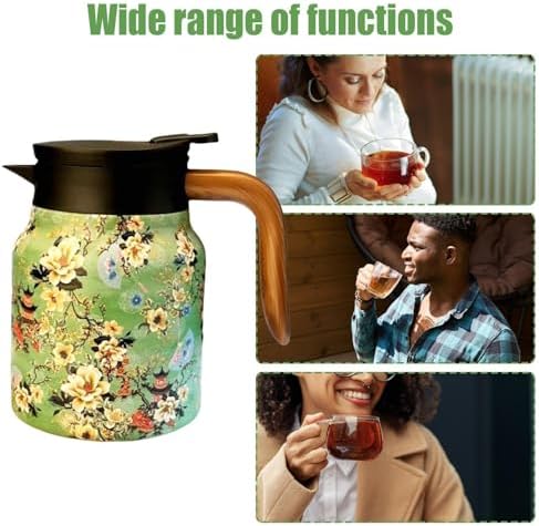 Thermal Tea Pots, Coffee and Beverage Dispenser, Stainless Steel Thermal Tea Pot, Coffee Carafes with Tea Infuser and Strainer, 33.8 Oz Hot Cold Beverage Dispenser, Insulated Tea C - Image 5