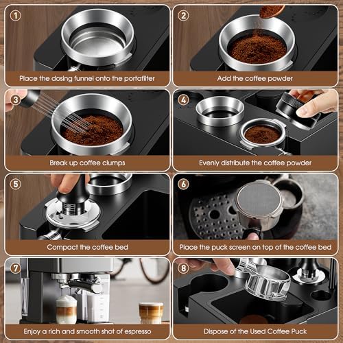 Reoszeank 58mm Espresso Accessories Kit, Tamping Station, Knock Box, Tamper - Image 2