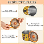 Stainless Steel Coffee Storage Containers with Airtight Lid, Day Of The Dead Skull Cat 30oz Food Storage Container Kitchen Canister for Tea, Coffee Beans, Ground, Sugar Storage - Image 5