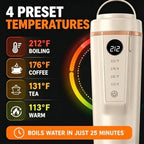 12V/24V Car Kettle, Portable Kettle for Hot Water (CREAM) - Image 5