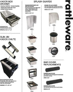 Rattleware Stainless Steel Open Bottom Knock Box Chute with Rubber Bar,6in - Image 3