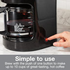 Proctor Silex 10-Cup Coffee Maker, Works with Smart Plugs That Are Compatible with Alexa, Auto Pause and Serve, Black (48351PS) - Image 2