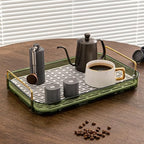 Seoneiro Whiskey Tray, Glass Cup Rack, Mug Holder, Coffee Cup Organizer, Bathroom Countertop with Drain Board Wine Glass Decorative Organizer, Food Tray, Kitchen Spice Rack - Image 2
