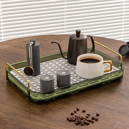 Seoneiro Whiskey Tray, Glass Cup Rack, Mug Holder, Coffee Cup Organizer, Bathroom Countertop with Drain Board Wine Glass Decorative Organizer, Food Tray, Kitchen Spice Rack - Image 2