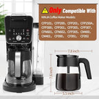 12 Cup Coffee Pot Replacement for Ninja Coffee Maker CFP101 CFP201 CFP301 CFN601 CFP250A CFP300 CFP307, Glass Carafe Replacement with Brew-Through Lid, Ninja Coffee Pot Replacement with Sturdy Handle - Image 2