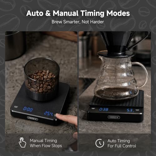 HIBREW Coffee Scale with Timer & AUTO Mode, 0.1g Precision Espresso Scale - Image 4