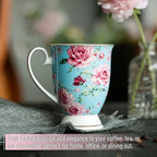 BTaT- Coffee Mugs, 12 oz, Set of 6, Floral Mugs, Porcelain Bone China, Coffee Cups - Image 6