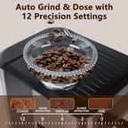 20Bar Espresso Machine with Built-in Grinder Milk Frother Steam Wand - Image 3