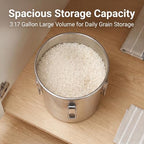 3.17Gal 304 Stainless Steel Airtight Canister with Lid & Locking Clamp - Image 5