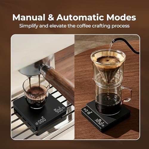 Mini Coffee Scale with Timer - VABICA USB-C Rechargeable Espresso Scale - Image 3