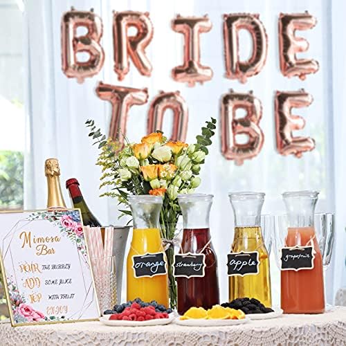 NETANY Set of 4 Glass Carafe with Lid, 1 Liter Beverage Serveware Carafe, Clear Glass Pitcher for Mimosa Bar, Brunch, Cold Water, Juice, Milk, Iced Tea, Lemonade - Image 6