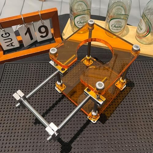 Espresso Tamper Station, 58mm Portafilter Coffee Holder, Adjustable Height, Acrylic Material, for Espresso Machine Accessories, Home & Cafe Black - Image 3