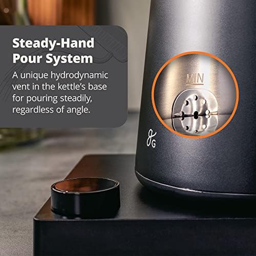 Greater Goods Electric Gooseneck Kettle and Coffee Scale, Designed in St. Louis. Onyx Black/Stone Blue. - Image 4
