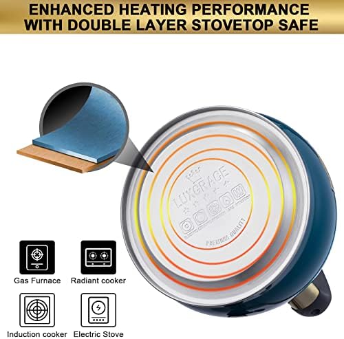 Whistling Tea Kettle Stove Top Teapot, Stainless Steel Teakettle (2.8 QUART, Blue) - Image 6