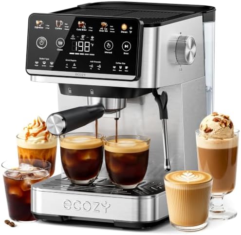 ecozy 4-in-1 Espresso & Cold Brew Machine with Milk Frother by ecozy