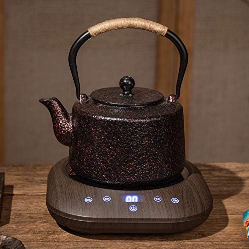 Cast Iron teapot,Classic Tea Kettle,Large Cast Iron Tea Kettle with Stainless Steel Infuser for Electric Ceramic Stove, Japanese Tea Kettle, Red 1400ML - Image 3