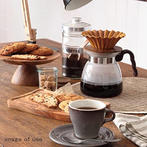 Koyo Pottery 19761358 KOYO Coffee Dripper, Ceramic, Stylish, Diameter Approx. 5.1 inches (13 cm), Cafe, Coffee, Drip Equipment, Flare, Garnet, Brown, Made in Japan - Image 3