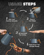 POLIVIAR French Press Coffee Maker, 34 oz - Image 5