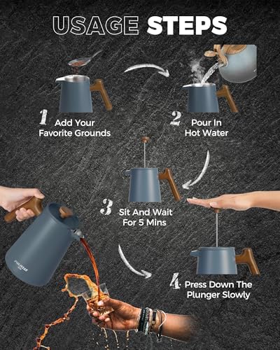 POLIVIAR French Press Coffee Maker, 34 oz - Image 5