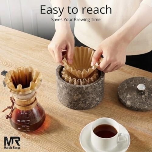 Marble Coffee Filter Holder 6 inch Handmade Oceanic - Image 3
