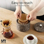 Marble Coffee Filter Holder 6 inch Handmade Oceanic - Image 3