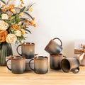 theterra Ceramic Coffee Mugs Set of 6, 14.2 oz Coffee Cups with Handle by TheTerra