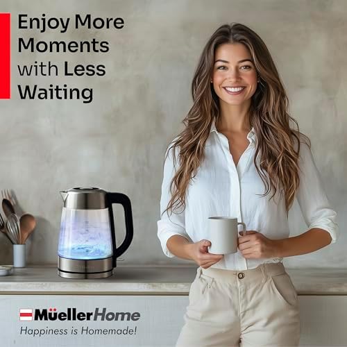 MUELLER HOME Rapid Boil Electric Tea Kettle 1.8L, BPA-Free Hot Water Boiler - Image 6