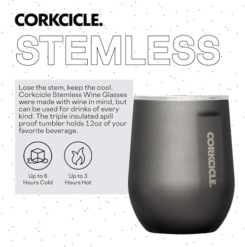 Corkcicle Stemless Wine Tumbler with Lid, 12 oz, Ceramic Slate - Image 2