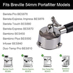 54mm Portafilter Double Spout for Breville Barista Express, Bambino Series - Image 2