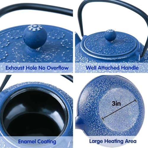 Cast Iron Teapot,34oz/1000ml Japanese TetsubinTea Pot with Infuser - Image 4
