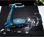Heat-resistant Kungfu Glass Tea Set with Heater Attract Water Diversion Rotating Cover Bowl Lazy Semi-Automatic Deer Glass Teapot - Image 5
