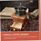 Vintage Wooden Manual Coffee Grinder with Ceramic Burr, 50-60g Capacity - Image 4