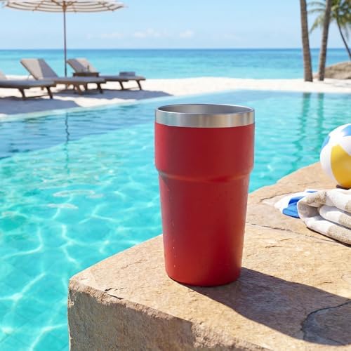 MEWAY 16oz Tumbler Double Wall Vacuum Insulated Travel Mug Bulk, Stainless Steel Tumblers with Lid, Powder Coated Coffee Cups for Cold & Hot Drinks (Red,12 Pack) - Image 6