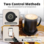 Brewbliss Temperature Control Smart Mug, 14 Oz, App-Controlled & Self-Heating Coffee Mug with 90 Min Battery Life, 1°F Precise Temperature Control Mug Warmer, Gift for Christmas & Birthdays - Black - Image 3
