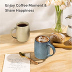 GBhome Large Coffee Mugs Set of 4, 18oz Handmade Ceramic Coffee Mugs Set with Gradient color for Latte/Tea/Beer/Hot Cocoa, Dishwasher & Microwave Safe, Multi-Color - Image 5