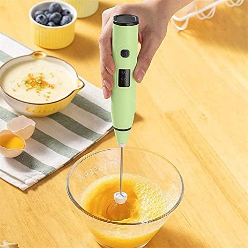 Electric Milk Frother, Automatic Milk Foam Maker for coffee, Matcha, Hot Chocolate Stainless Steel Whisk Battery Operated Mini Drink Mixer Blender (Color : Blue) - Image 6