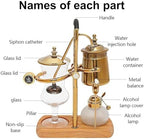 Belgium Luxury Royal Family Balance Syphon, Siphon Coffee Maker with Tee Handle, Elegant Retro-Style Design Vacuum Brewing Coffee Machine for Coffee Aficionados, Coffee/Tea Dual-Use - Image 7
