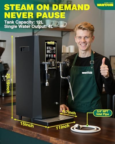 WantJoin Commercial Milk Frother & Beverage Warmer - 2200W Professional Milk Steamer Machine with LED Display Panel for Latte, Cappuccino, Coffee, Hot Chocolate and Milk Tea, Perfect for Cafes & Home - Image 6
