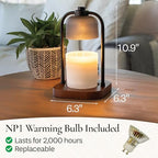 Candle Warmers ETC. Illumination Fragrance Warmer- Light-Up Warmer for Warming Scented Candle Wax Melts and Tarts or to Freshen Room, Wicker Rattan Lantern - Image 7