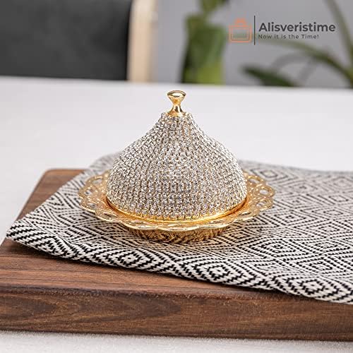 Alisveristime Gelincik Crystal Turkish Coffee Set, 27 Pc (Gold) - Image 5