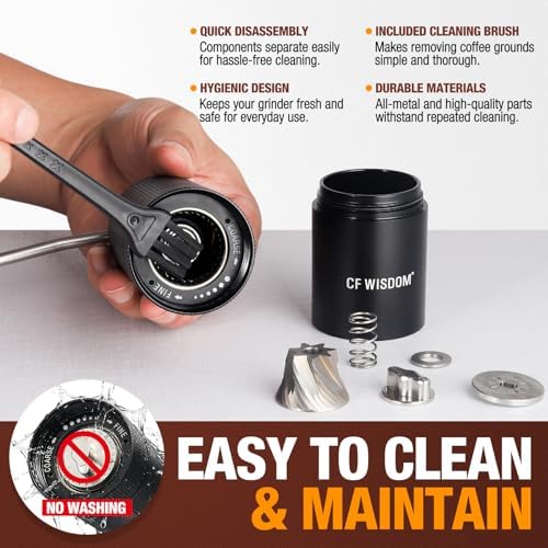 Portable Manual Coffee Grinder with Stainless Steel Conical Burr - Image 6
