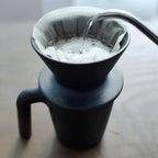 HMM Patio Coffee Dripper - Ceramic Pour Over Coffee Maker, Brews 1-2 Cups, Minimalist Aesthetic Design, Essential for Drip Coffee Lovers, SGS Certified - Black - Image 4