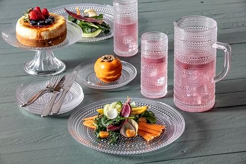 Fortessa Jupiter Hobnail Glass, 10.5" Dinner Plate (Set of 4), Clear - Image 3