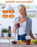 Commercial Chef Multi-Purpose Immersion Hand Blender, 500 Watts, CHIB50B - Image 4