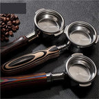 Brown Wood Handle Bottomless Portafilter - Image 5