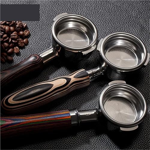 Brown Wood Handle Bottomless Portafilter - Image 5