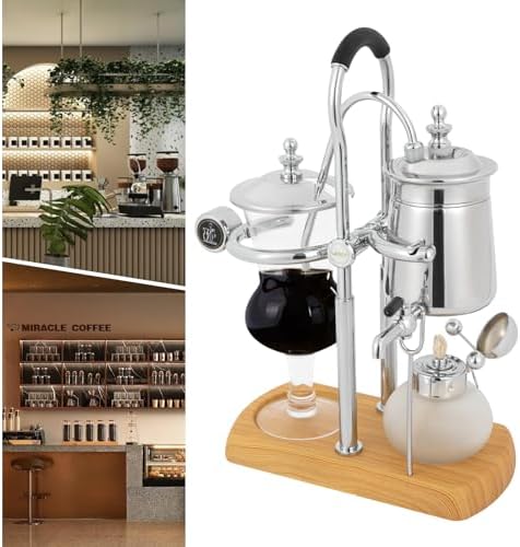 Siphon Coffee Maker Luxury Gold Antique Syphon Coffee Brewer Tea Siphon Brewer Siphon Tea Maker Belgium Belgian Coffee Maker for Commercial&Domestic Use - Image 2
