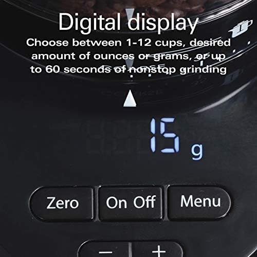 Hamilton Beach Professional Hamilton Beach Professional Stainless Steel Conical Burr Digital Coffee Grinder, 39 Adjustable Grind Settings, Black (80405) - Image 5